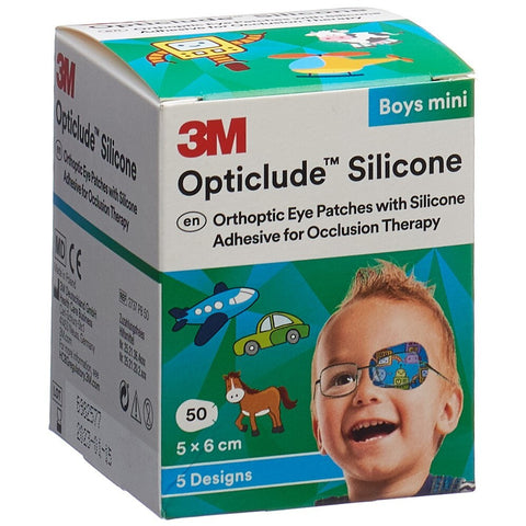 3M Opticlude Silicone Augenverband 5x6cm Mini Boys 50 Stk