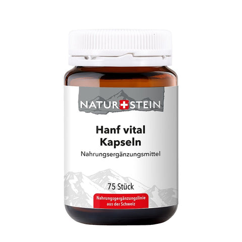 Naturstein Hanf Vital Kaps Glas 75 Stk