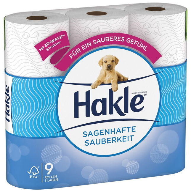 Hakle Toilettenpapier Sagenhafte Sauberkeit weiss 9 Stk