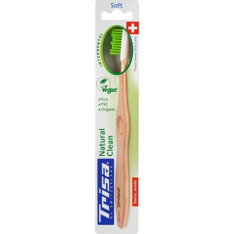 Trisa Natural Clean Holzzahnbürste soft