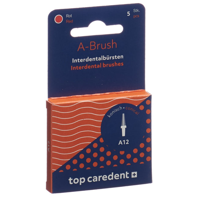 Top Caredent A12 IDBH-RK Interdentalbürste rot konisch >1.6mm 5 Stk