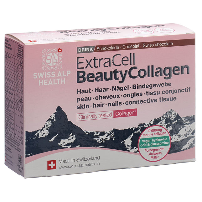 Extra Cell Beauty Collagen Drink Choco mit Fisch-Kollagen 20 Btl 15 g