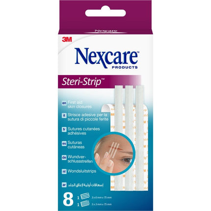 3M Nexcare Steri Strip Wundverschlusstreifen Pack weiss 2 Grössen gemischt 8 Stk