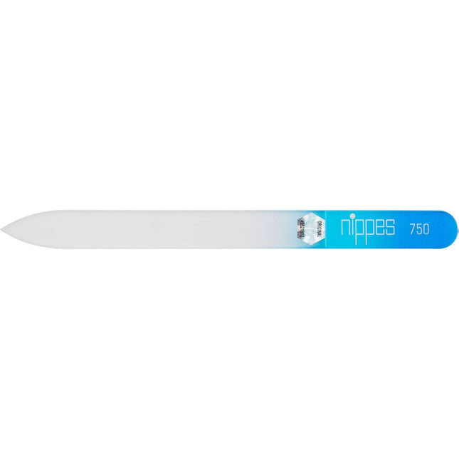 Nippes Glasnagelfeile im Etui 14cm assortiert gelb violett blau