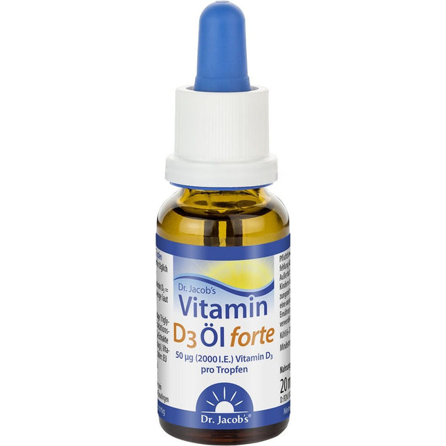 Dr. Jacob's Vitamin D3 Öl forte 2000 IE hochdosiert Pip Fl 20 ml