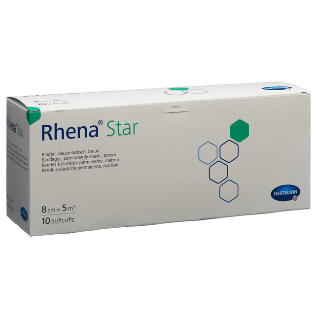 Rhena Star Elastische Binde 8cmx5m hautfarbig offen 10 Stk