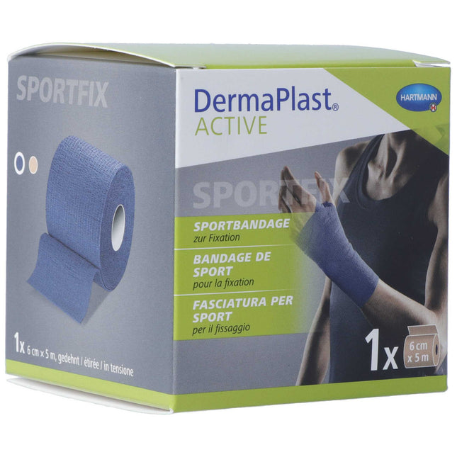 DermaPlast Active Sportbandage 6cmx5m blau