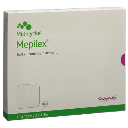 Mepilex Schaumverband Safetac 10x12cm Silikon 5 Stk