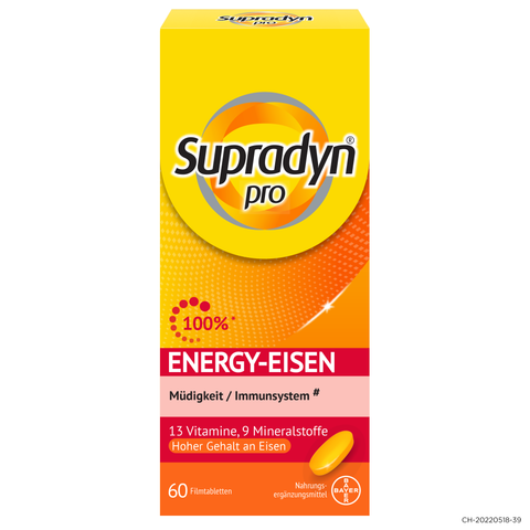 Supradyn pro energy-eisen (Nahrungsergänzungsmittel), 60 Filmtabletten