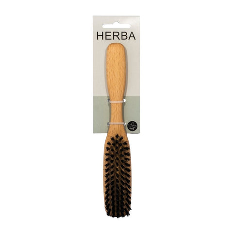 Herba Haarbürste Wildschweinborsten oval Buchenholz