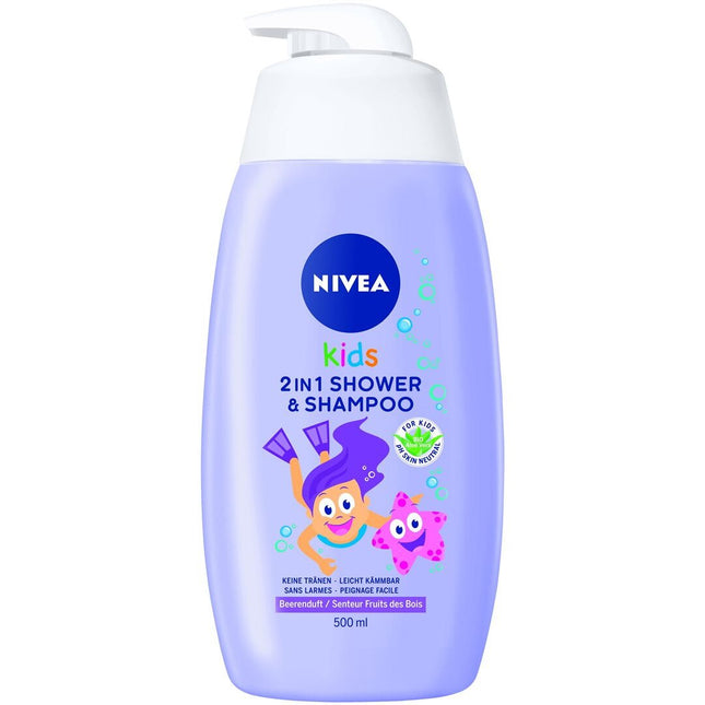 Nivea Kids 2in1 Shower & Shampoo Girl Beeren 500 ml