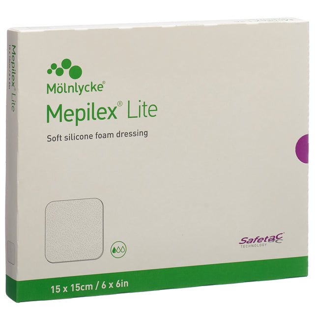 Mepilex Lite Absorptionsverband 15x15cm Silikon 5 Stk