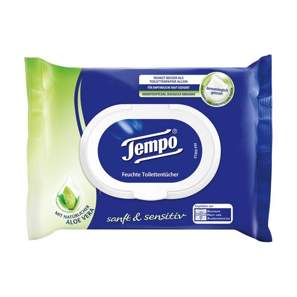 Tempo Toilettenpapier feucht Sanft&Sensitiv 42 Stk