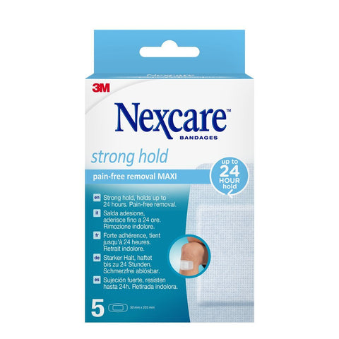 3M Nexcare Strong Hold Maxi Pain Free Removal 50x100mm 5 Stk