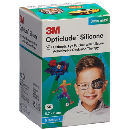 3M Opticlude Silicone Augenverband 5.7x8cm Maxi Boys 50 Stk