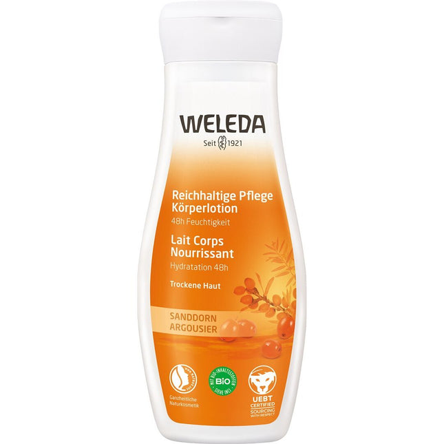 Weleda Körperlotion reichhaltig Sanddorn Fl 200 ml