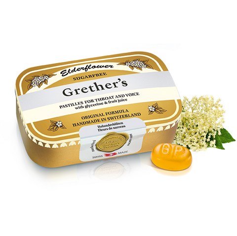 Grethers Elderflower Pastillen ohne Zucker