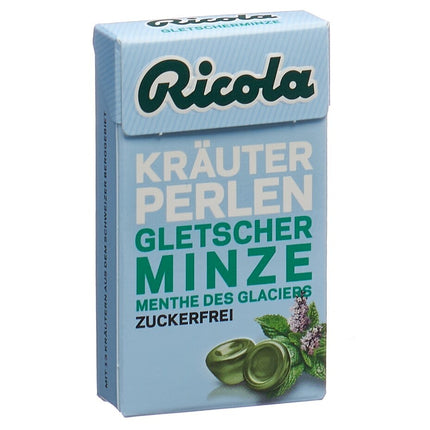 Ricola Kräuterperlen Gletscherminze ohne Zucker Box 25 g