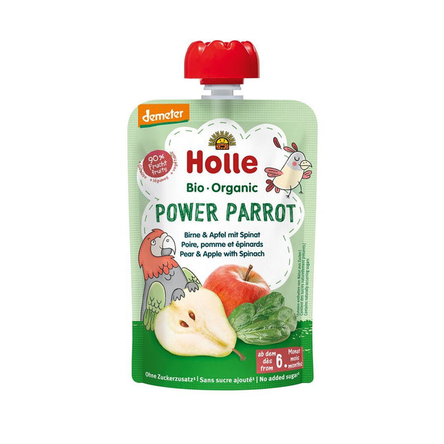 Holle Power Parrot - Pouchy Birne Apfel & Spinat 100 g