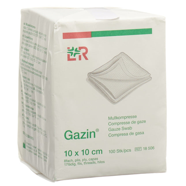 Gazin Mullkompressen 10x10cm 8-fach unsteril 100 Stk