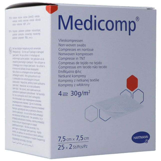 Medicomp Bl 4 fach S30 7.5x7.5cm steril 25 x 2 Stk