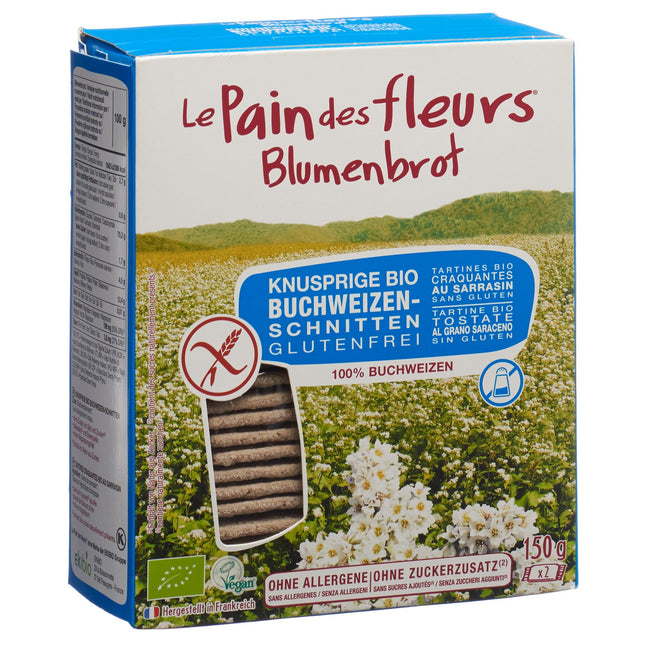 Blumenbrot Knusprige Schnitten Buchweizen ohne Zuckerzusatz glutenfrei 150 g