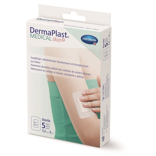 DermaPlast Medical skin+ 7.2x5cm 5 Stk