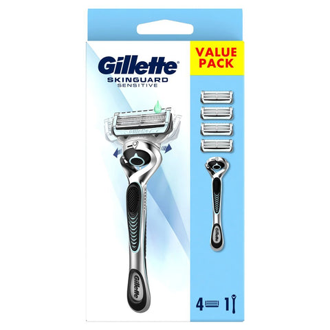 Gillette SkinGuard Sensitive Systemklingen Flexball 4 Stück + Handstück