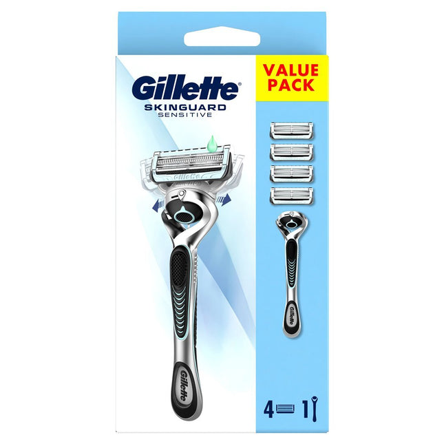 Gillette SkinGuard Sensitive Systemklingen Flexball 4 Stück + Handstück