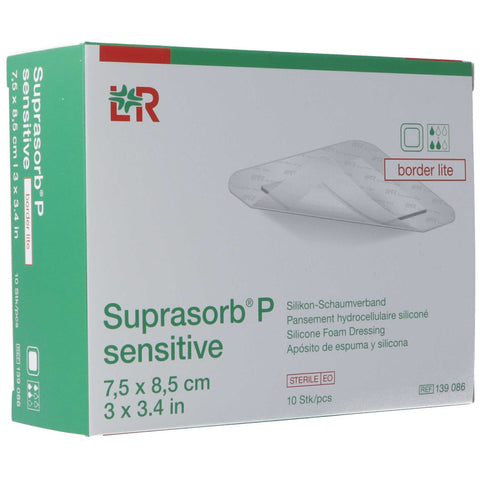 Suprasorb P sensitive border lite 7.5x8.5cm 10 Stk