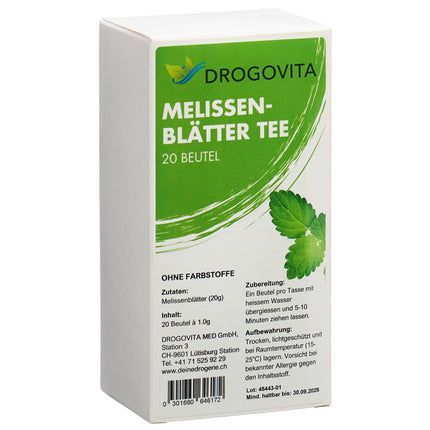 Drogovita Melissen Tee Btl 20 Stk