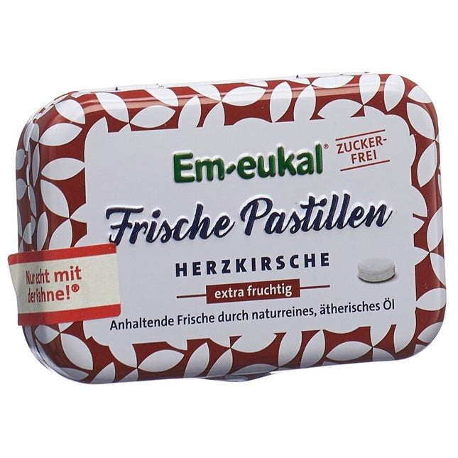 Soldan Em-eukal Frische Pastillen Herzkirsche zuckerfrei mit Xylit Ds 20 g