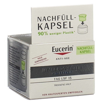 Eucerin HYALURON-FILLER Tagespflege trockene Haut LSF15 Refill Topf 50 ml