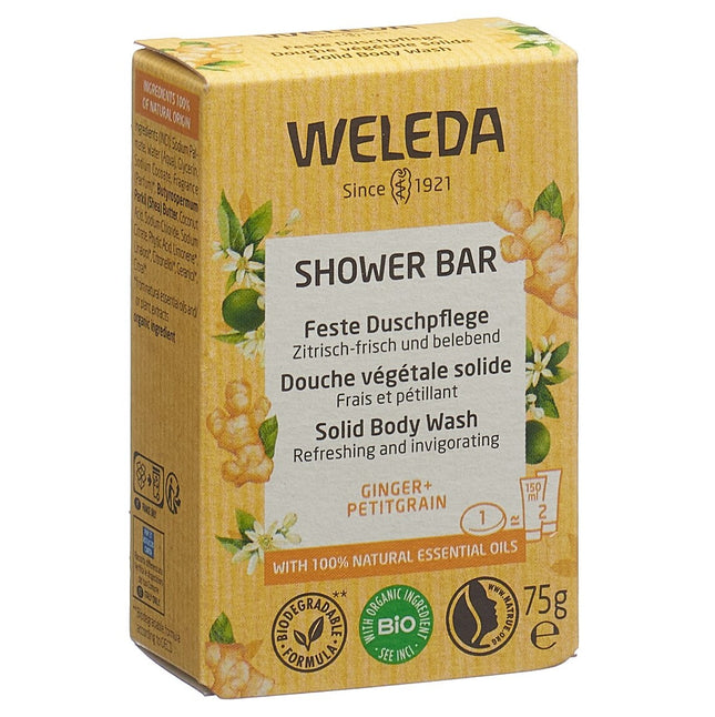 Weleda Feste Duschpflege Ginger Petitgrain 75 g