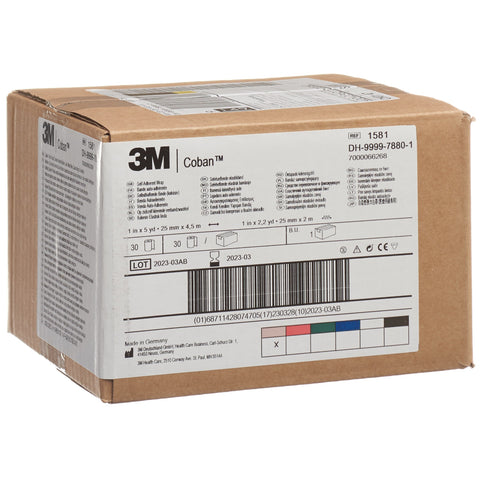 3M Coban Elastische Binde selbsthaftend 2.6cmx4.57m hautfarben 30 Stk