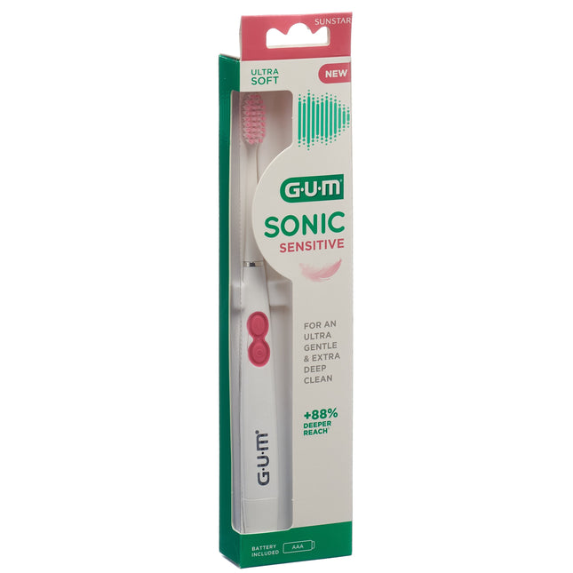 GUM Sonic Sensitive elektrische Zahnbürste weiss