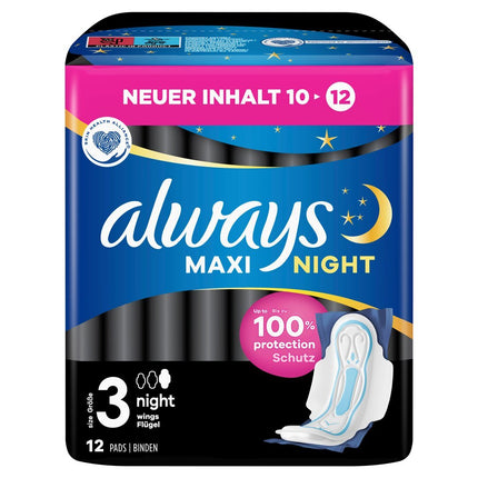 always Maxi Binde Night mit Flügeln 12 Stk