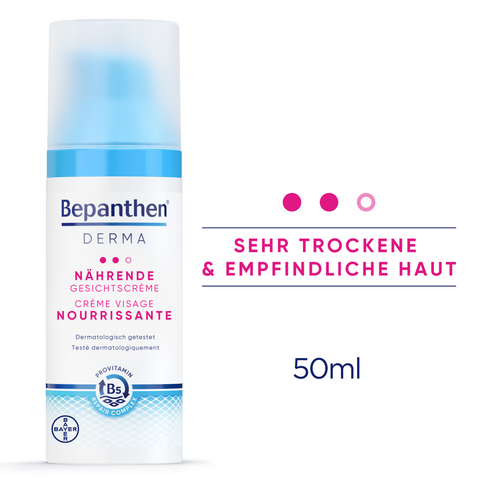 Bepanthen DERMA Nährende Gesichtscrème, 50ml Dispenser