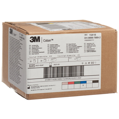 3M Coban Elastische Binde selbsthaftend 2.6cmx4.57m blau 30 Stk