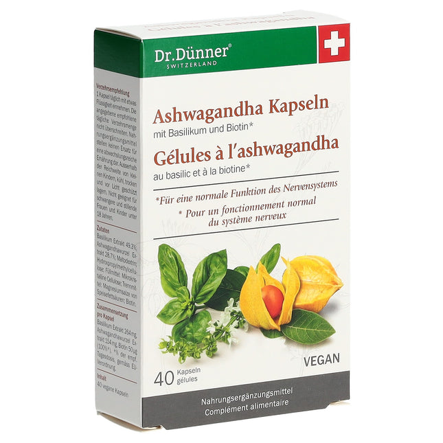 Dünner PhytoWorld Ashwagandha Energie + Nerven Kaps 40 Stk