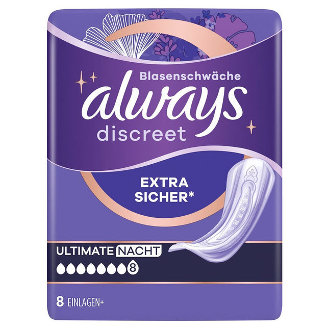 always Discreet Inkontinenz Ultimate Nacht 8 Stk