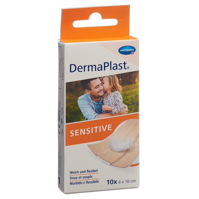 DermaPlast Sensitive Schnellverband 4x10cm hautfarbig 10 Stk
