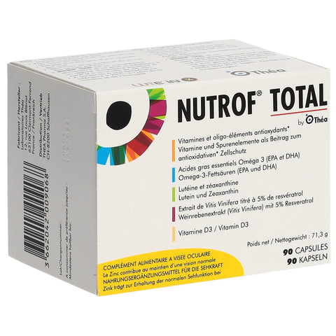 Nutrof Total Vit Spurenelement Omega 3 Kaps Vitamin D3 90 Stk