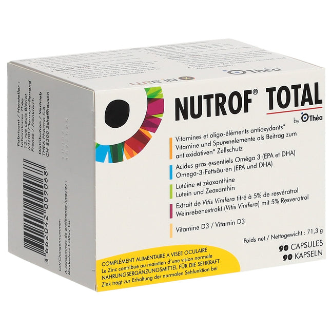 Nutrof Total Vit Spurenelement Omega 3 Kaps Vitamin D3 90 Stk