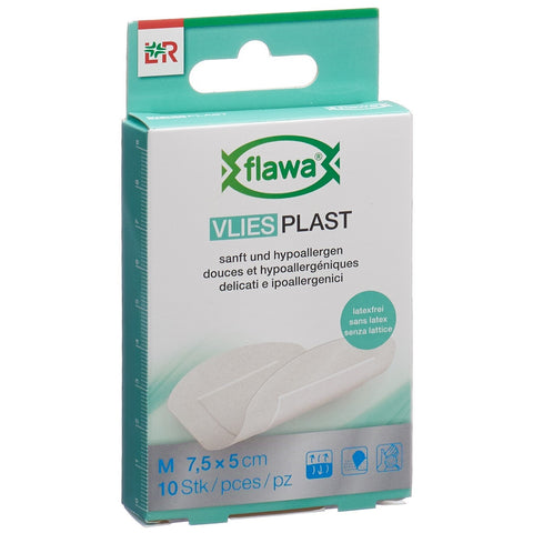 Flawa Vlies Plast M 7.5x5cm 10 Stk