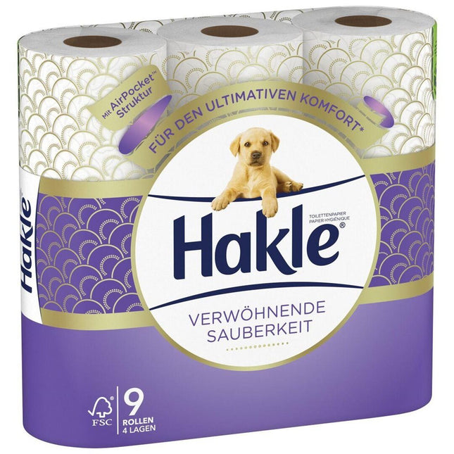 Hakle Verwöhnende Sauberkeit Toilettenpapier 9 Stk