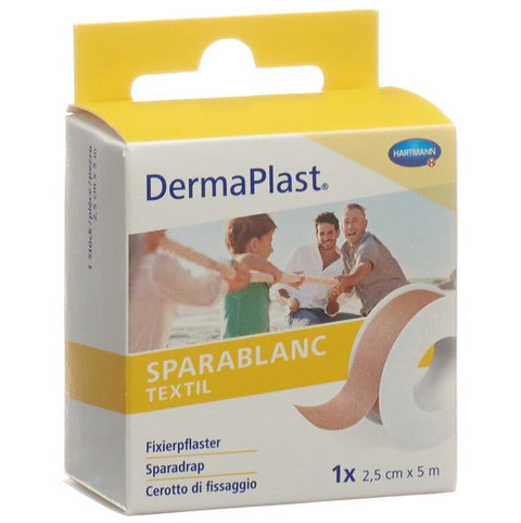 Dermaplast Sparablanc Textil 2.5cmx5m hautfarbe