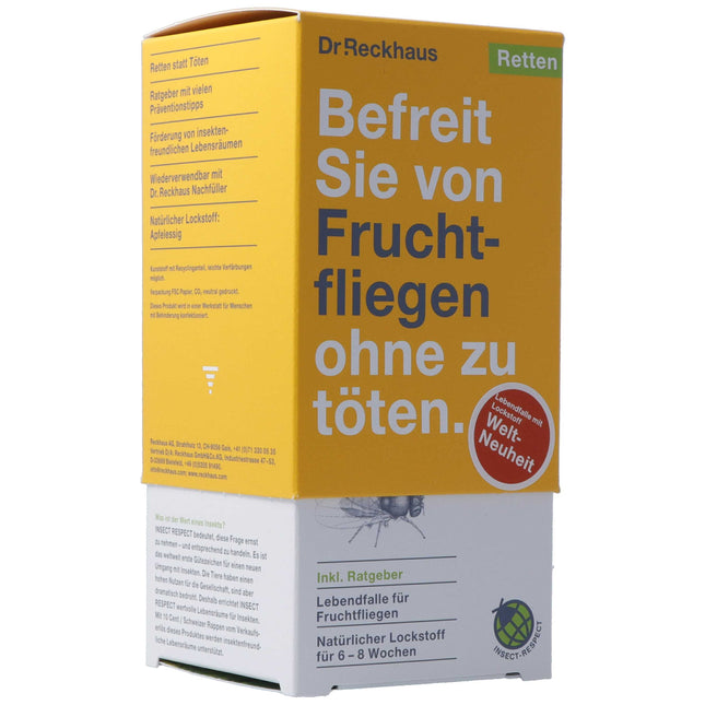 Dr. Reckhaus Fruchtfliegen-Retter ohne zu töten 1 Rettungsgefäss + 1 Lockstoff