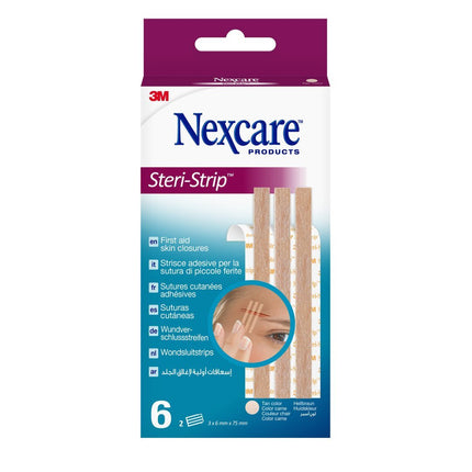 3M Nexcare Steri Strip Wundverschlussstreifen 6x75mm beige 6 Stk