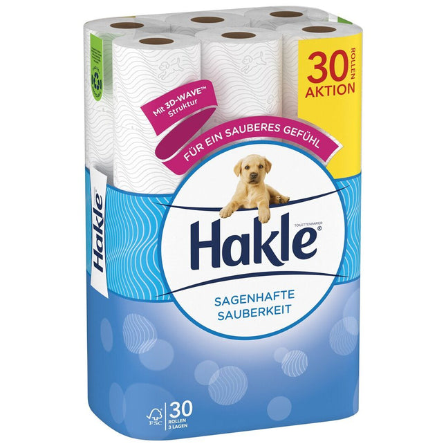 Hakle Toilettenpapier Sagenhafte Sauberkeit weiss 30 Stk